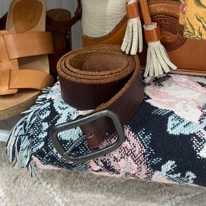 🍋 Brown Leather Belt S